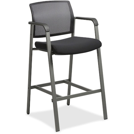 Lorell Stool, f/Guests, Mesh Back, 23-5/8"x22-78"x42-7/8", Black LLR30954
